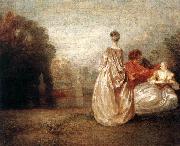 WATTEAU, Antoine Two Cousins oil